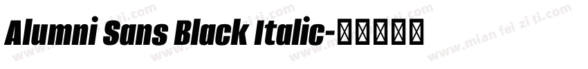 Alumni Sans Black Italic字体转换